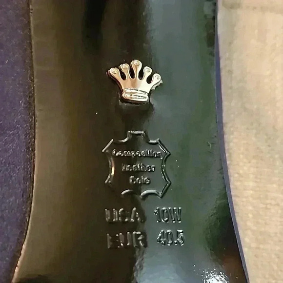 Nina New York Rhiyana Navy Peep Toe Satin pumps Size 10W. - Picture 7 of 7